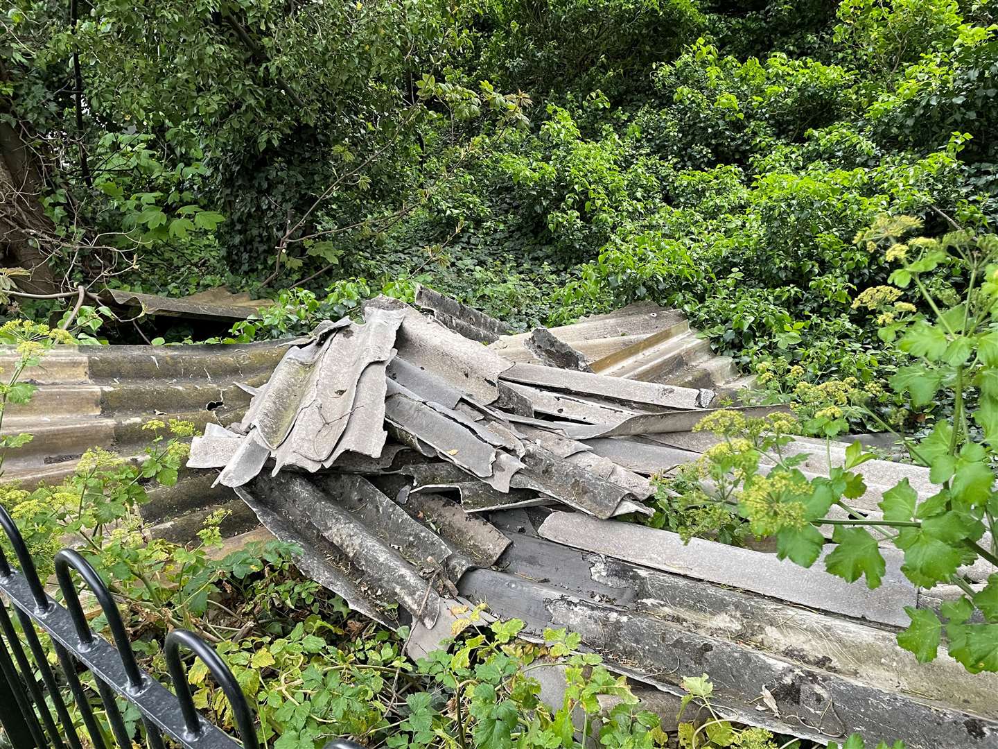 Several piles of roofing material have also been fly-tipped